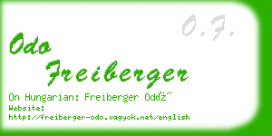 odo freiberger business card